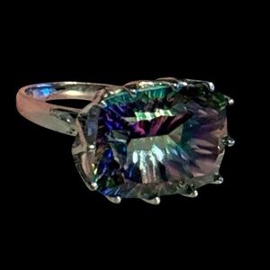 Mystic Topaz Silver Ring